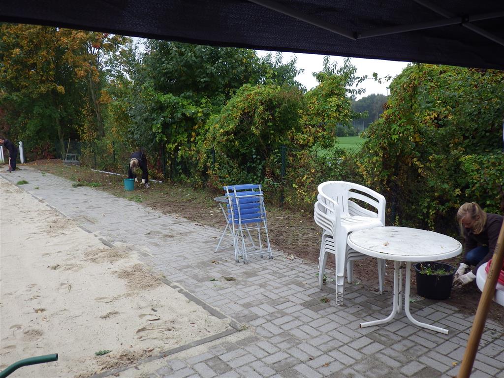 Die Lochsteine werden gereinigt