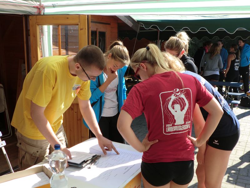 Interessierte Einsichtnahme in den Turnierverlauf