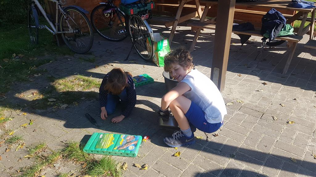 Anna und Hanna kratzen Fugen
