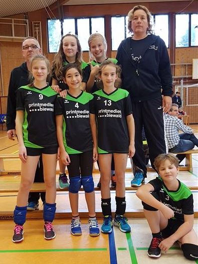 Mannschaft mit Trainergespann