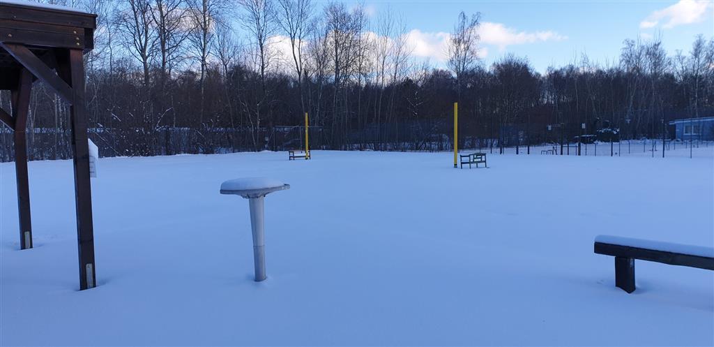 Der Beachplatz im Schnee