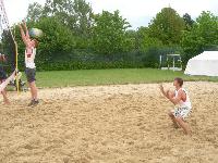 1. Halbfinale: Merkens/Roy in der Abwehr
