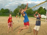 2. Halbfinale: das Team Ebeling/Harms im Angriff