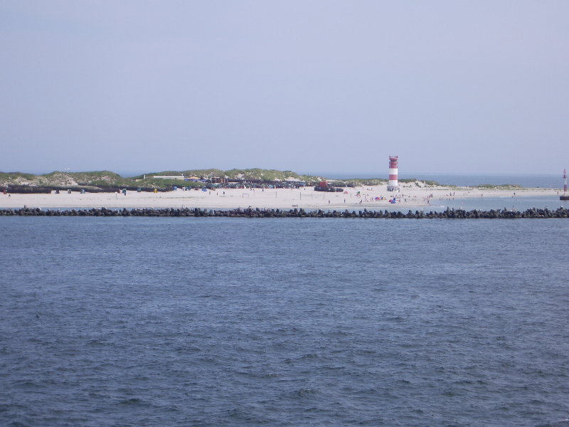 Blick von der Reede auf den Turnierstrand