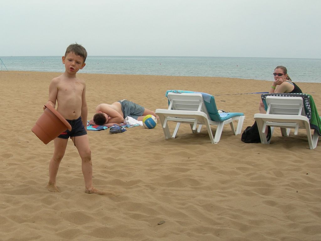 hatte aber auch viel Spass am Strand...
